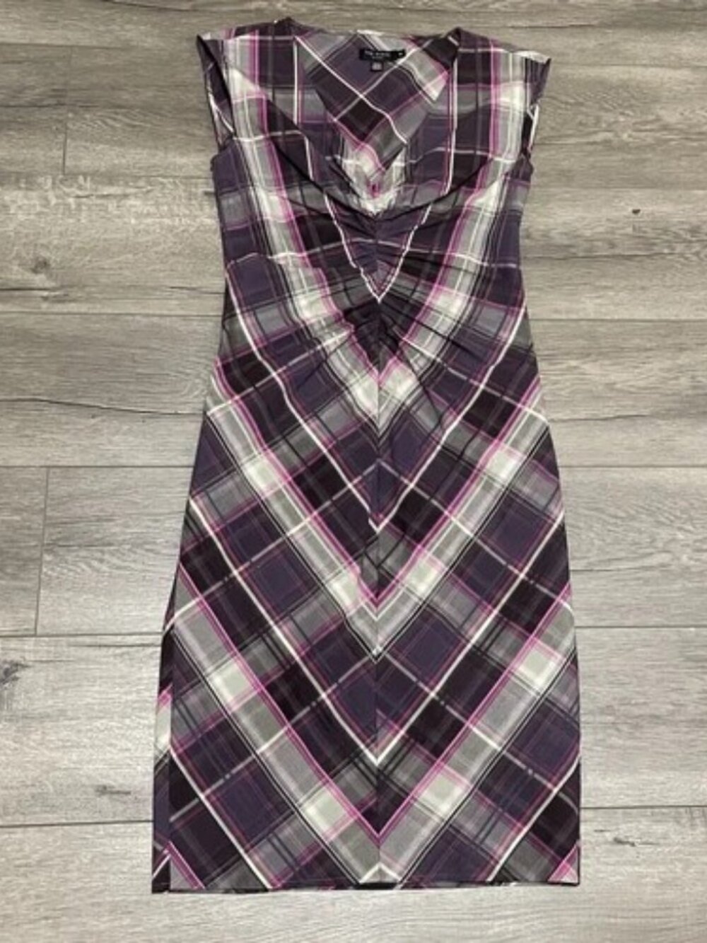 Ted Baker London Plaid Sleeveless Cotton Sheath Dress | Size 0